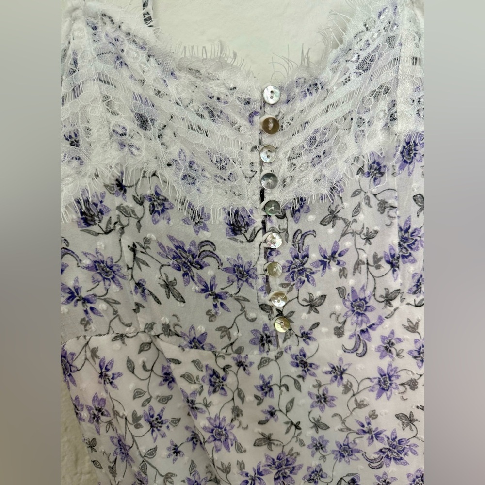 VICI- Quincie Swiss Dot Floral Lace Maci Dress